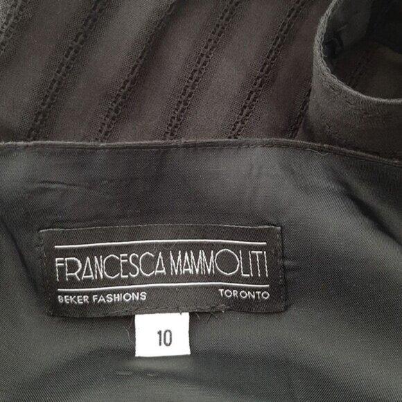 FRANCESCA MAMMOLITI Sleeveless Babydoll Scoop Neck Dress Black Sz 10 - Picture 16 of 16